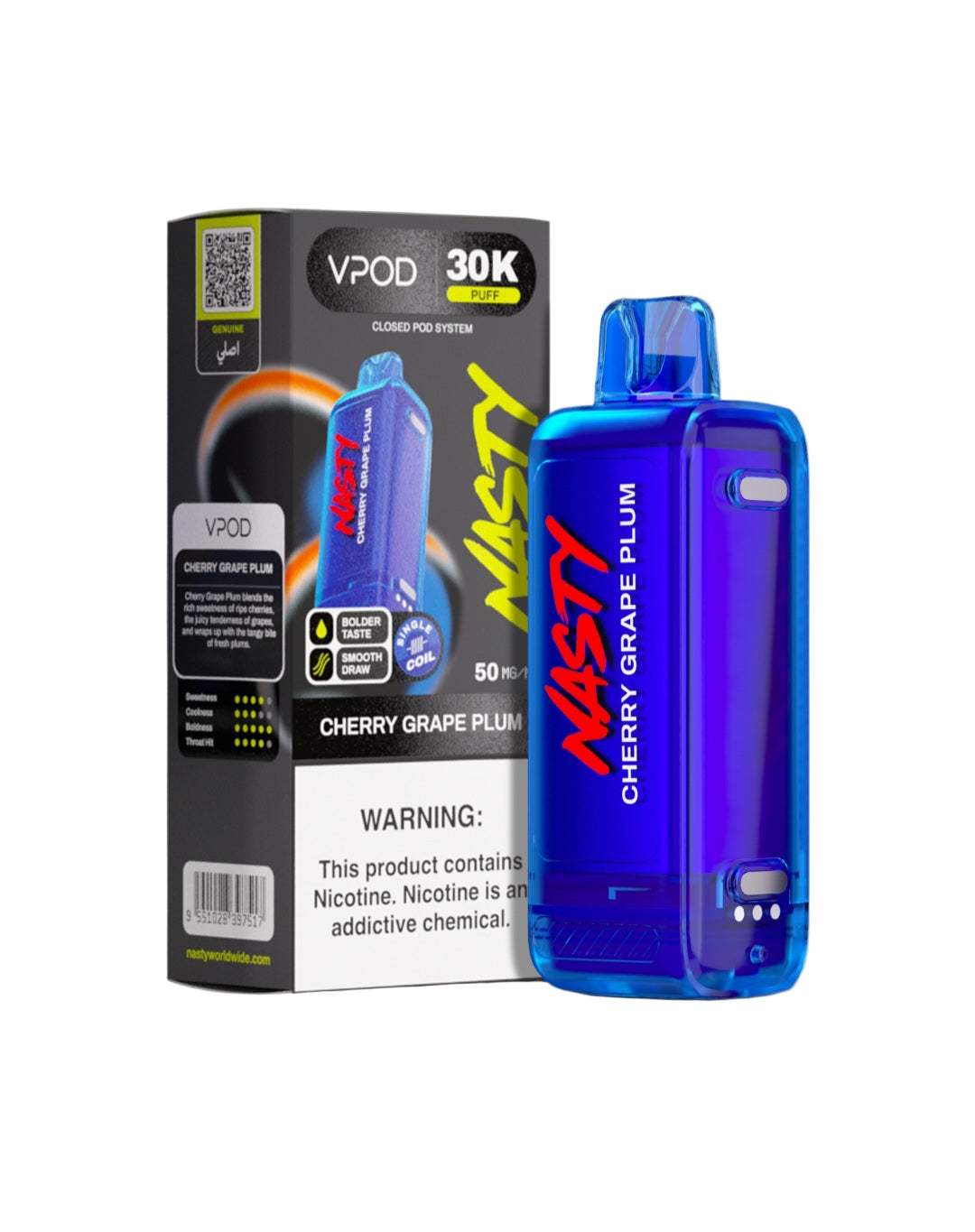 Nasty Versa 30k Pod - Cherry Grape plum 5% – Flavour World SA (PTY