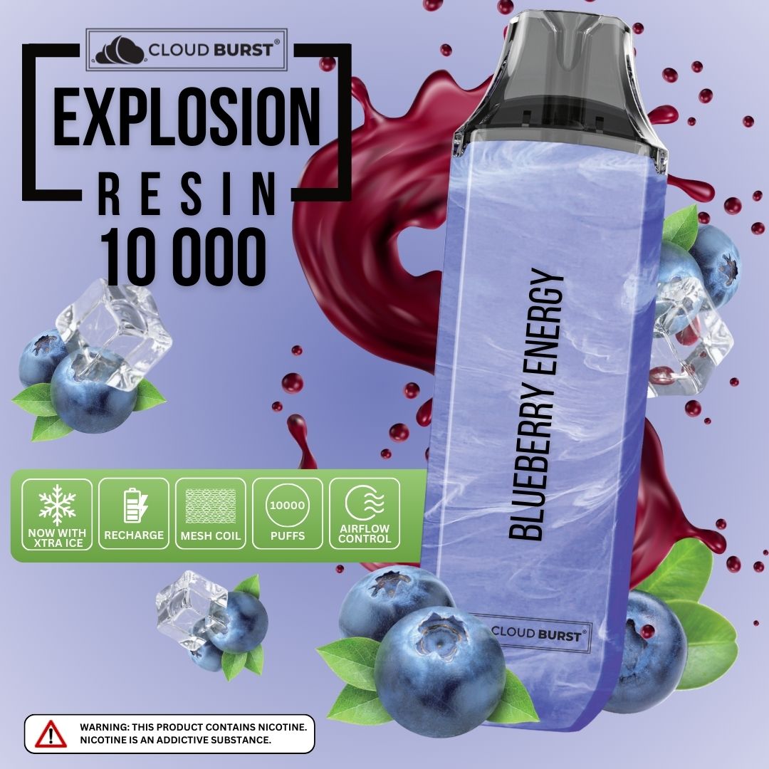Cloud Burst 10000 Puff - Blueberry Energy Flavour World SA (PTY) LTD Cloud Burst 10000 Puff - Blueberry Energy Flavour World SA (PTY) LTD