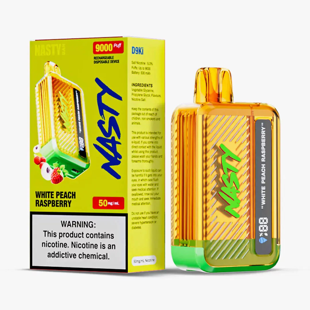 Nasty 9000 puff - White Peach Raspberry 5% Flavour World SA (PTY) LTD Nasty 9000 puff - White Peach Raspberry 5% Flavour World SA (PTY) LTD