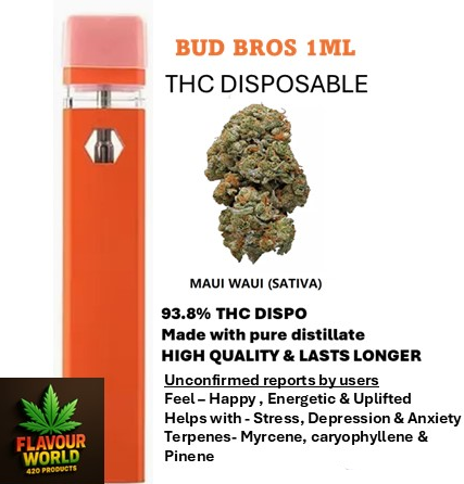 Bud Bros - 1ML THC Disposable - Maui Waui (Sativa)