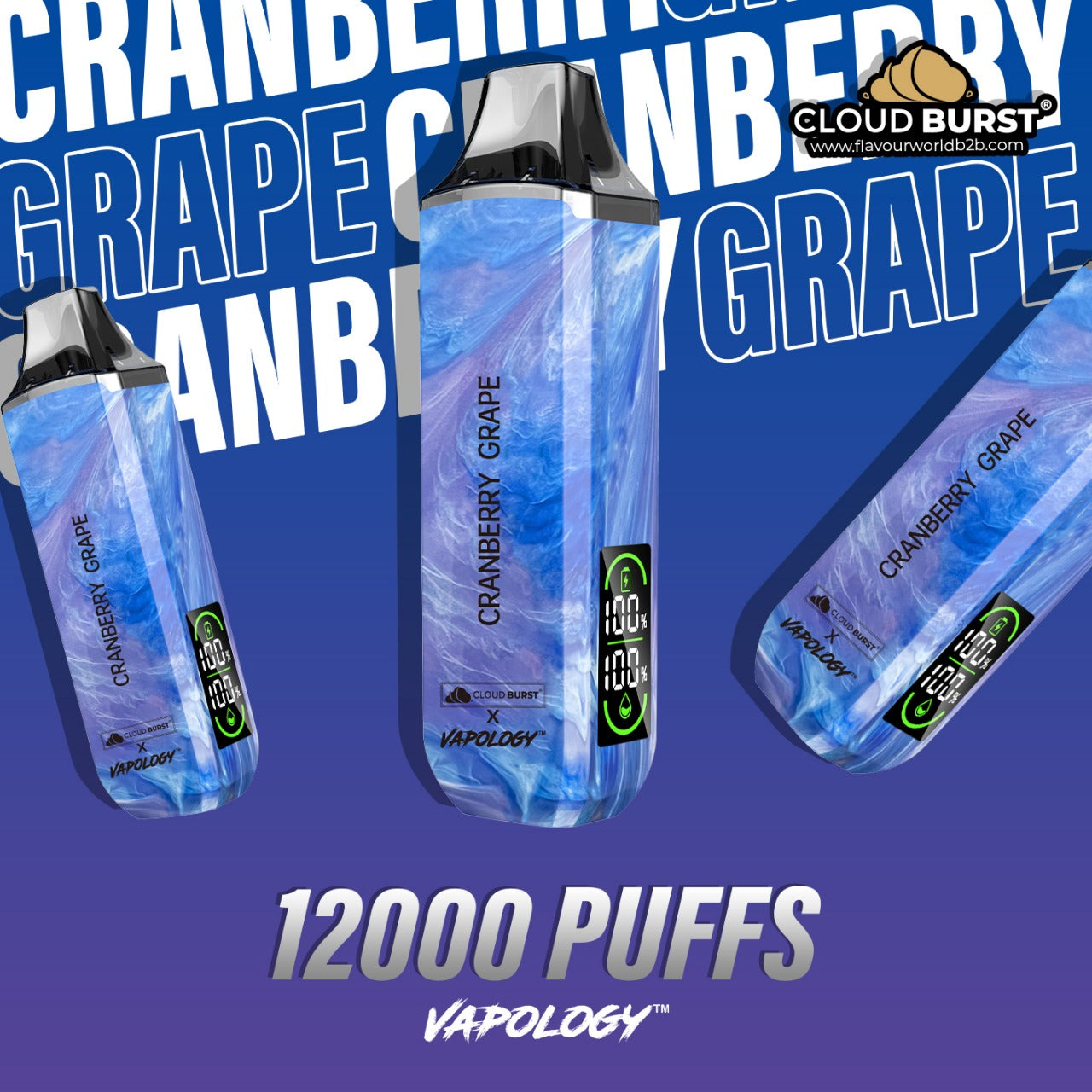 Cloud Burst X Vapology - 12000 Cranberry Grape