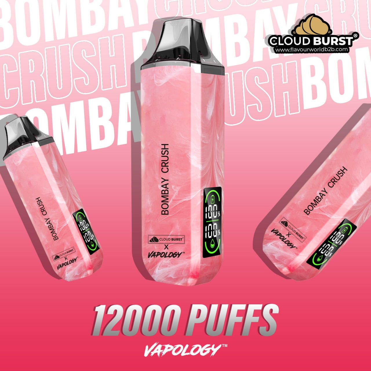 Cloud Burst X Vapology - 12000 Bombay Crush