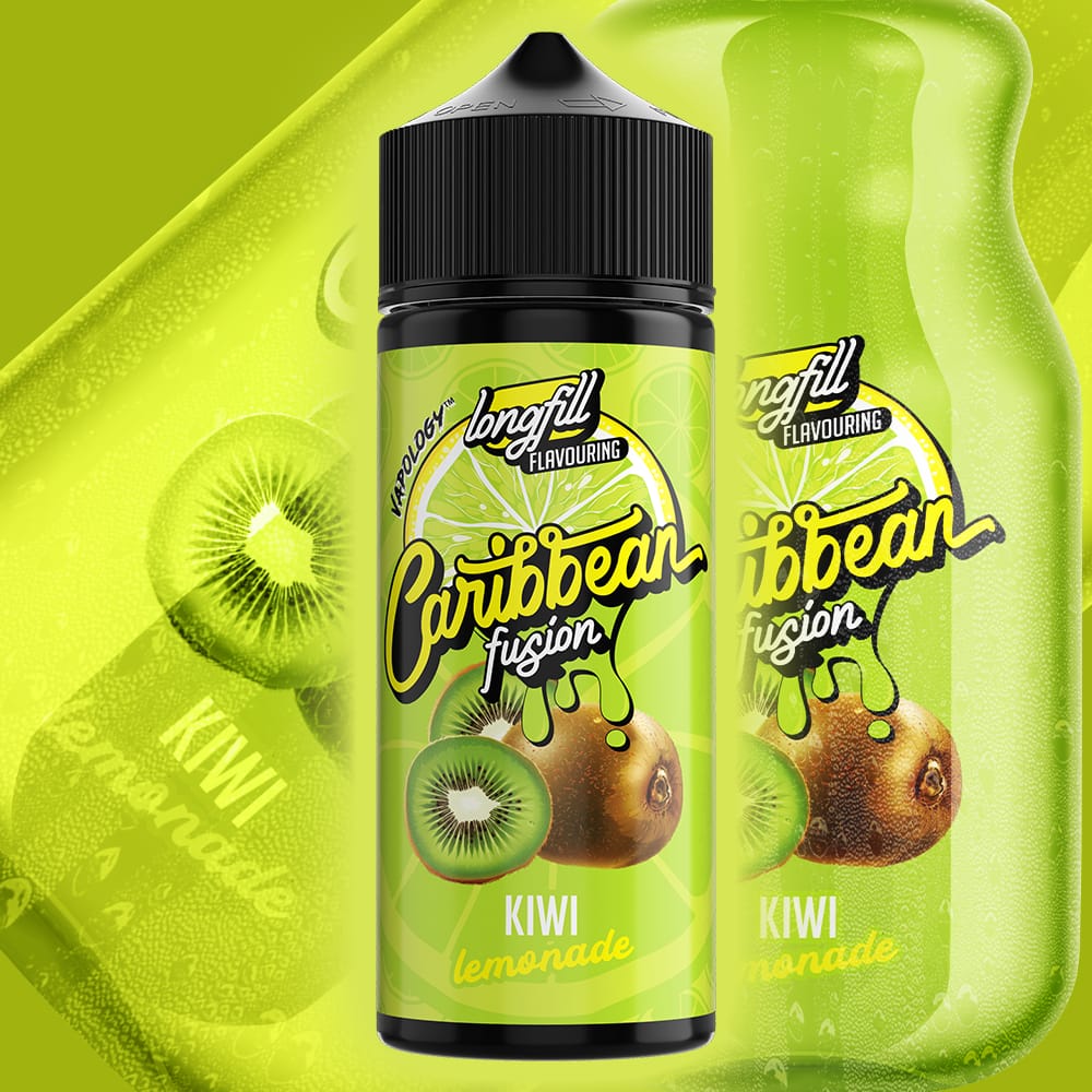 Caribbean Fusion Flavour Shot- Kiwi Lemonade 120ml Long Fill