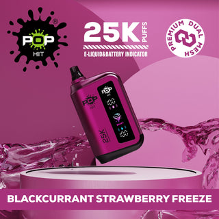 Pop Hit 25000 Puff 5% - Blackcurrant Strawberry Freeze