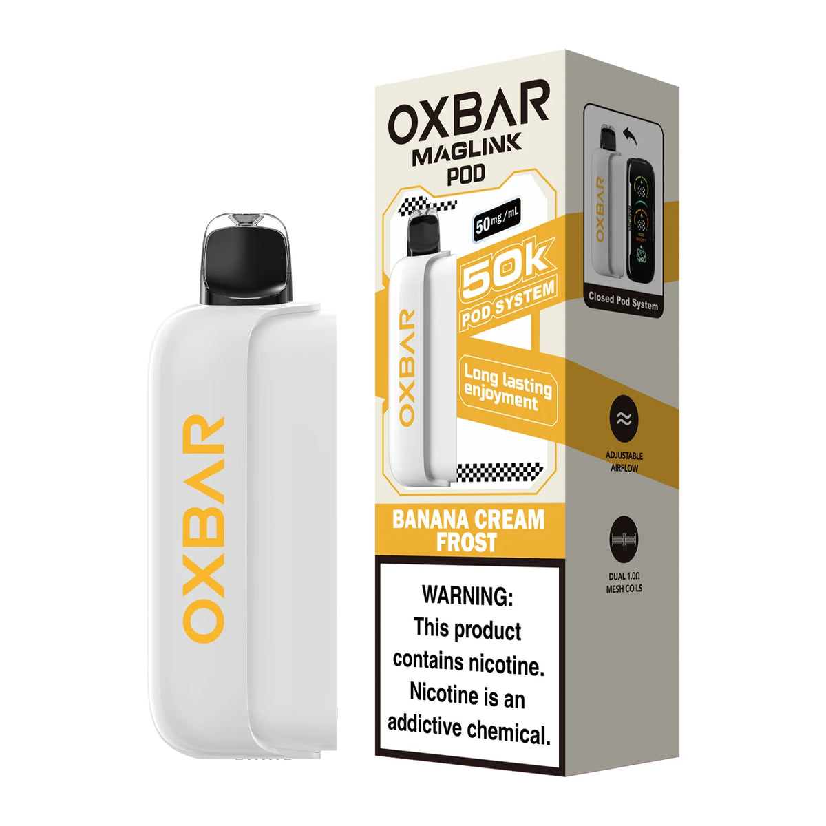 Oxbar Maglink 50K Monkey Milk Banana Cream Frost 50mg pod, no battery