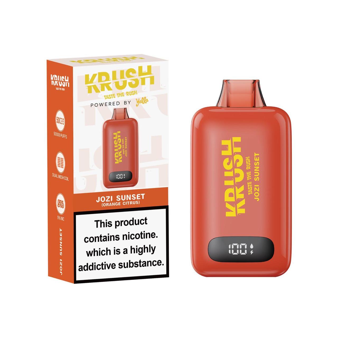 Krush 50k Puff 5% – Jozi Sunset (Orange Citrus)