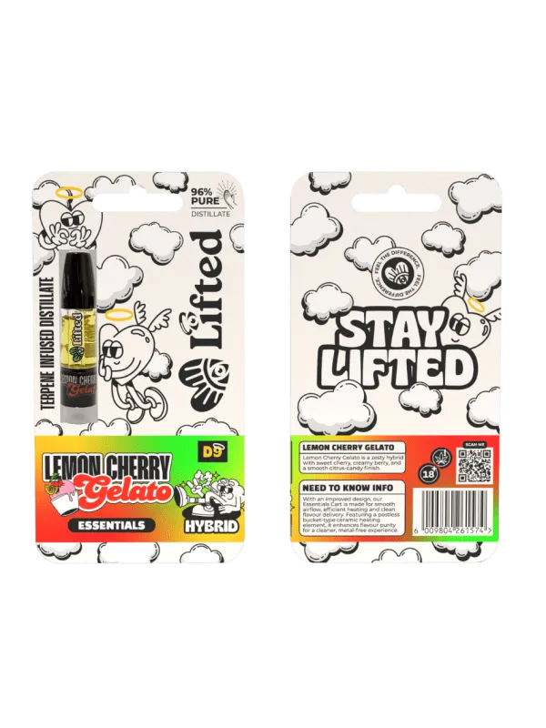 Lifted -Essentials Lemon Cherry Gelato Vape Cart (1ml)