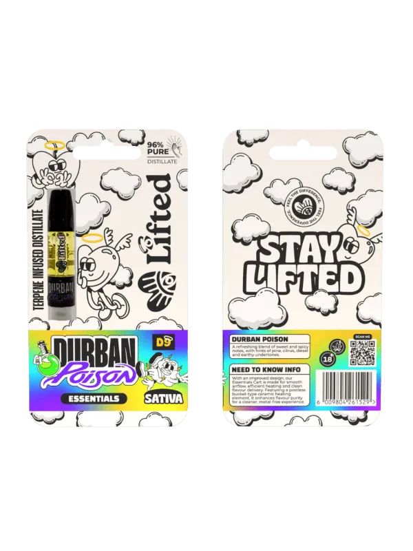 Lifted -Essentials Durban Poison Vape Cart (1ml)