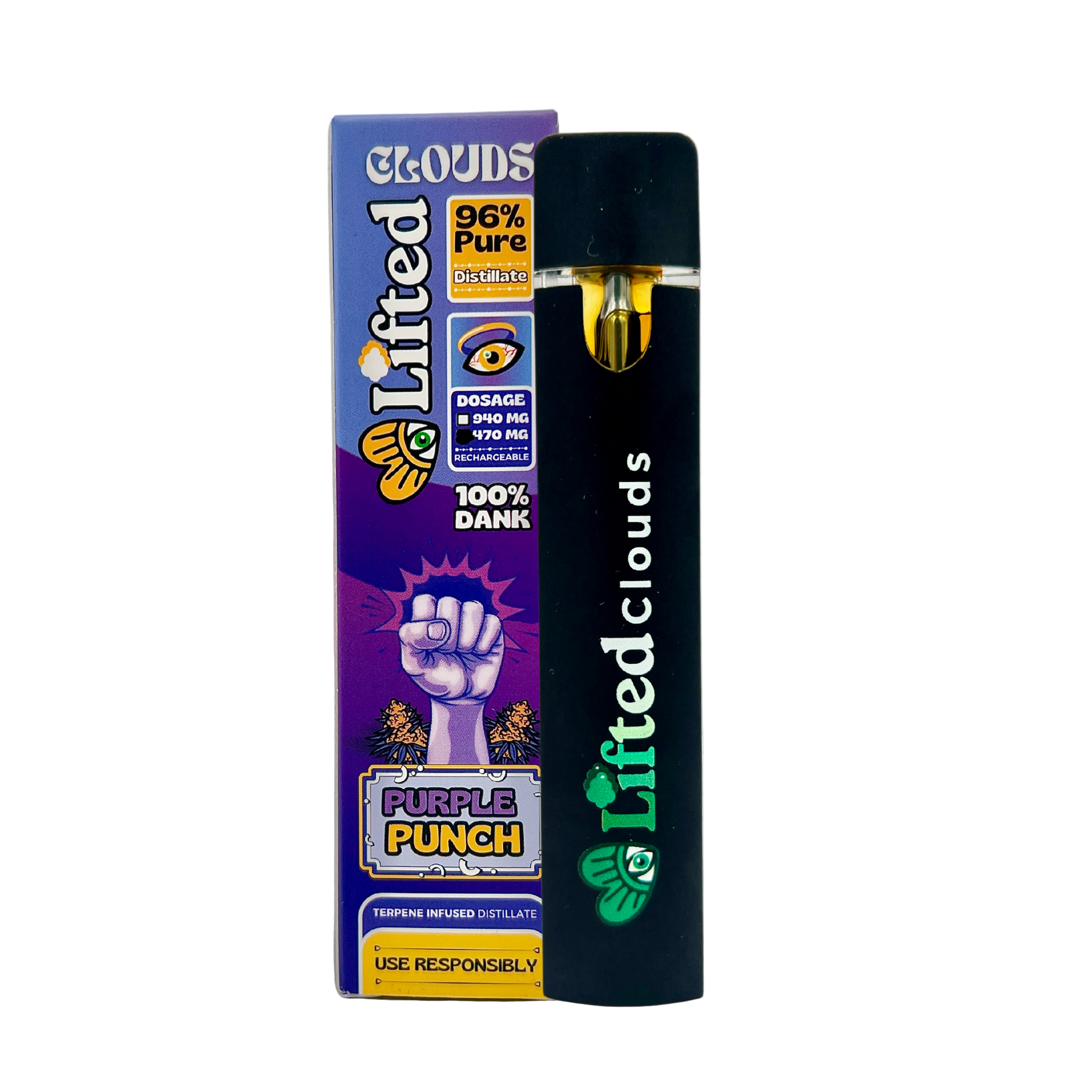 Lifted Clouds Delta 9 - Purple Punch 1ml 940mg (Indica)