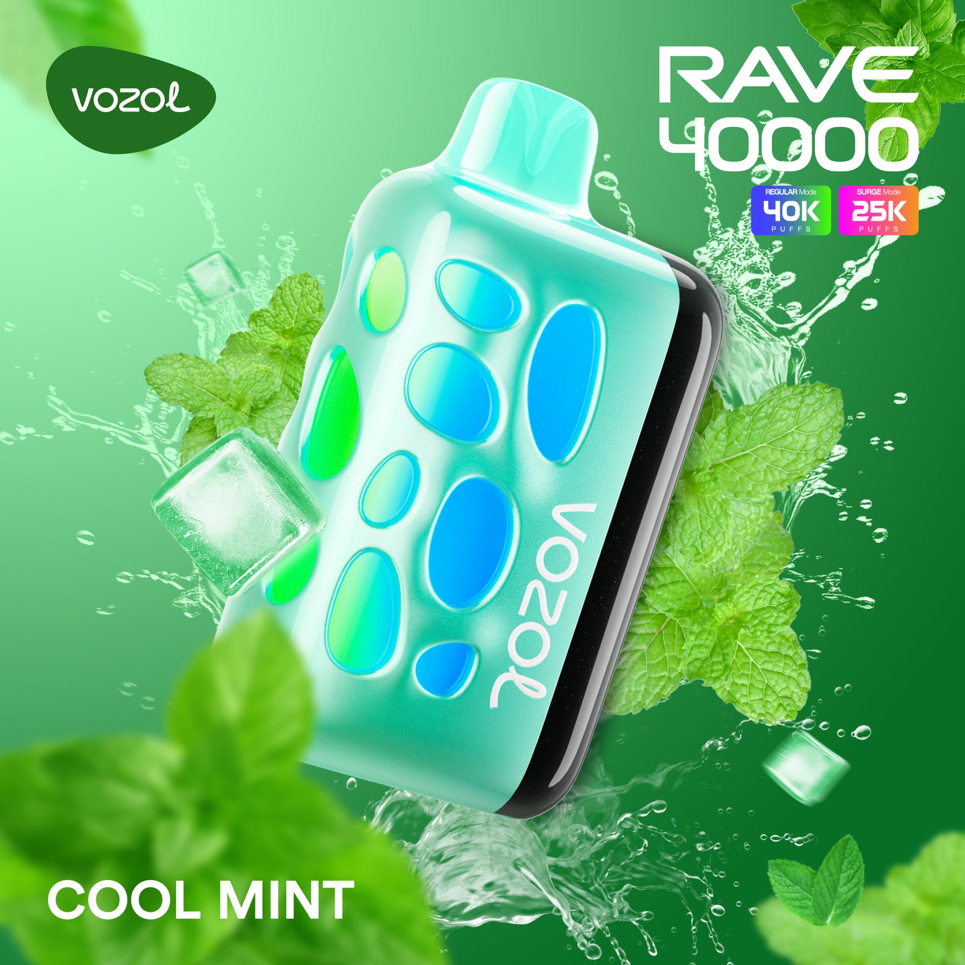 VOZOL Rave 40k Puff 5% – Cool Mint