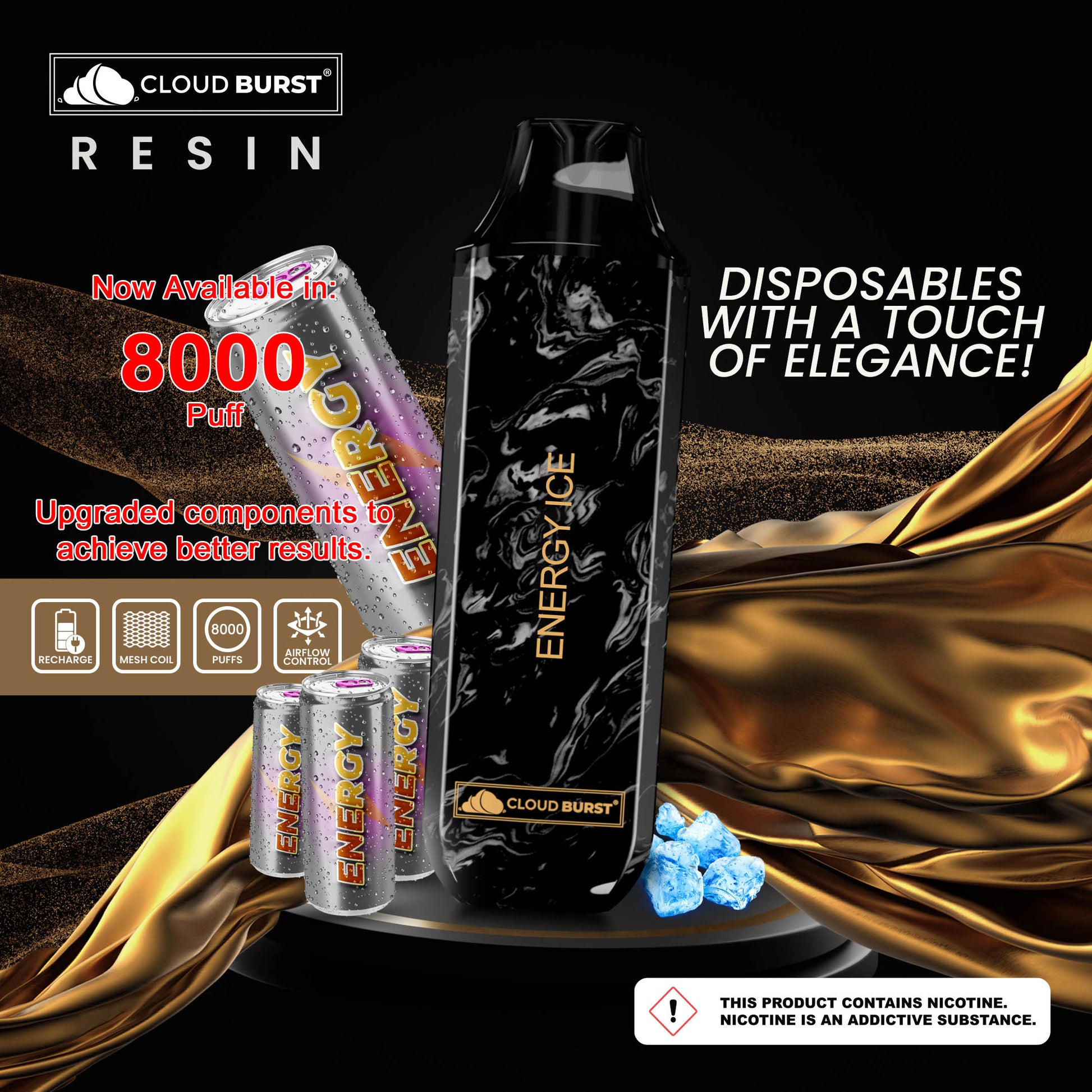 Cloud Burst 8000 Puff - Energy Drink 50mg