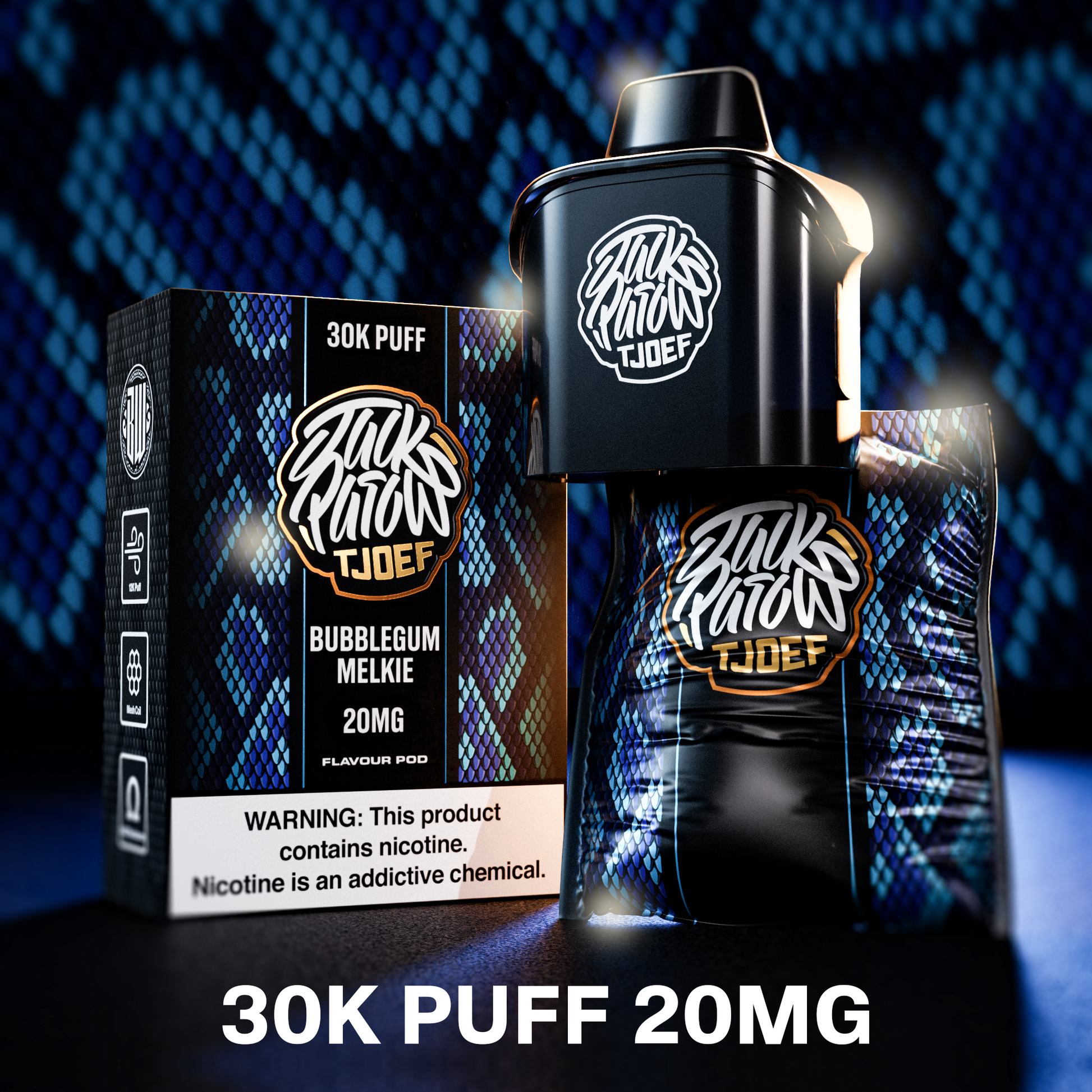 Jack Parow Tjoef Pod  –  30k Puff Bubblegum Melkie Pod Only