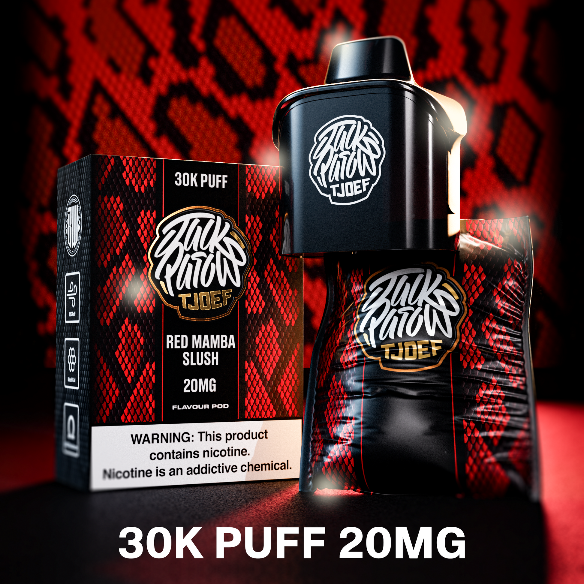 Jack Parow Tjoef Pod - 30k Puff Red Mamba Slush Pod Only