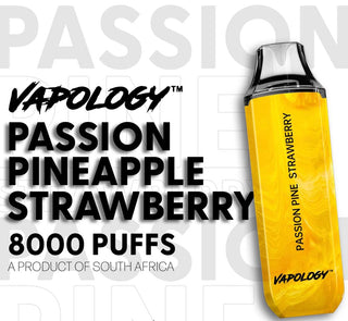 Vapology  - 8000 Puff Polar Popz Passion Pine Strawberry