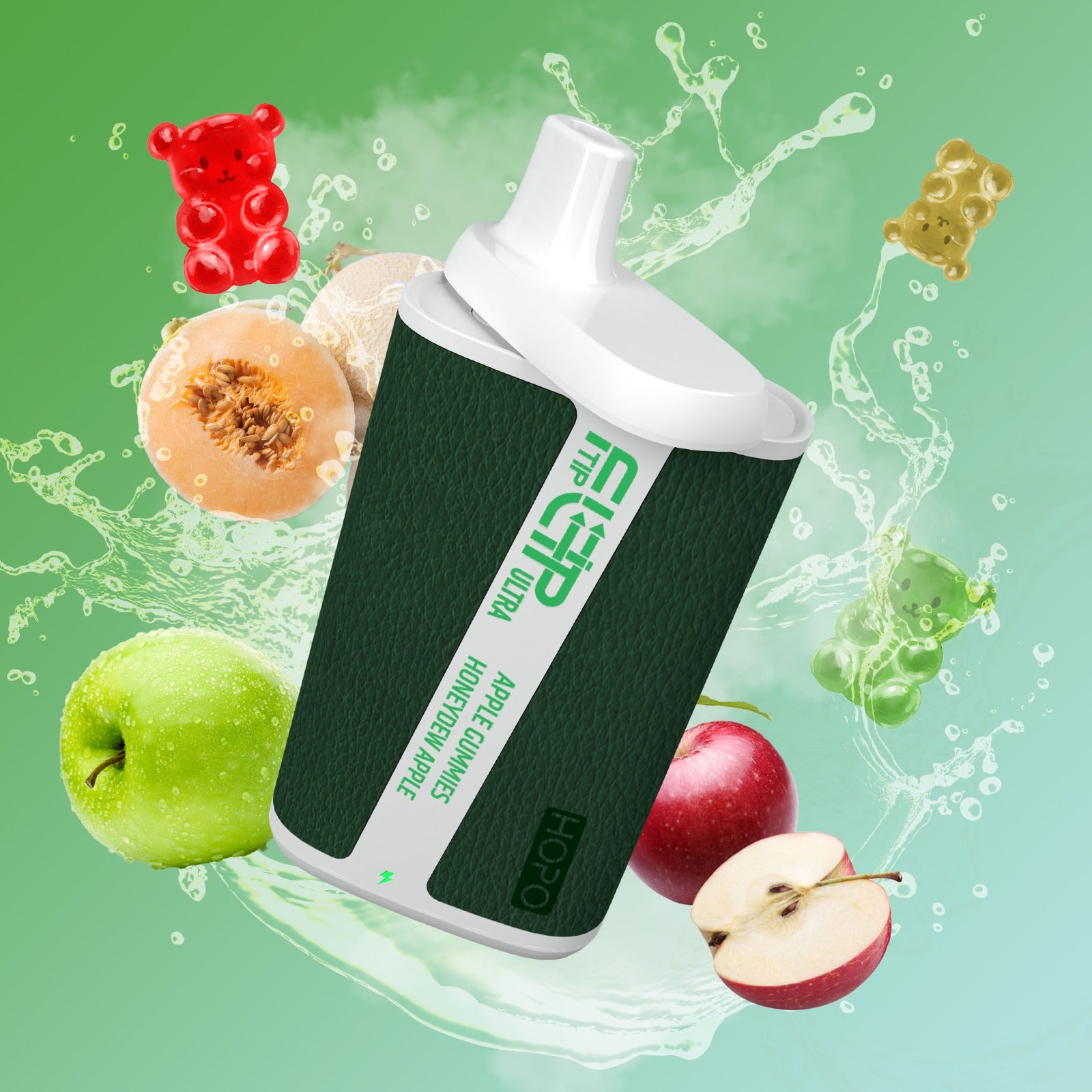 Flip Tip Dual 10000 - Apple Gummies & Honeydew Apple 5%