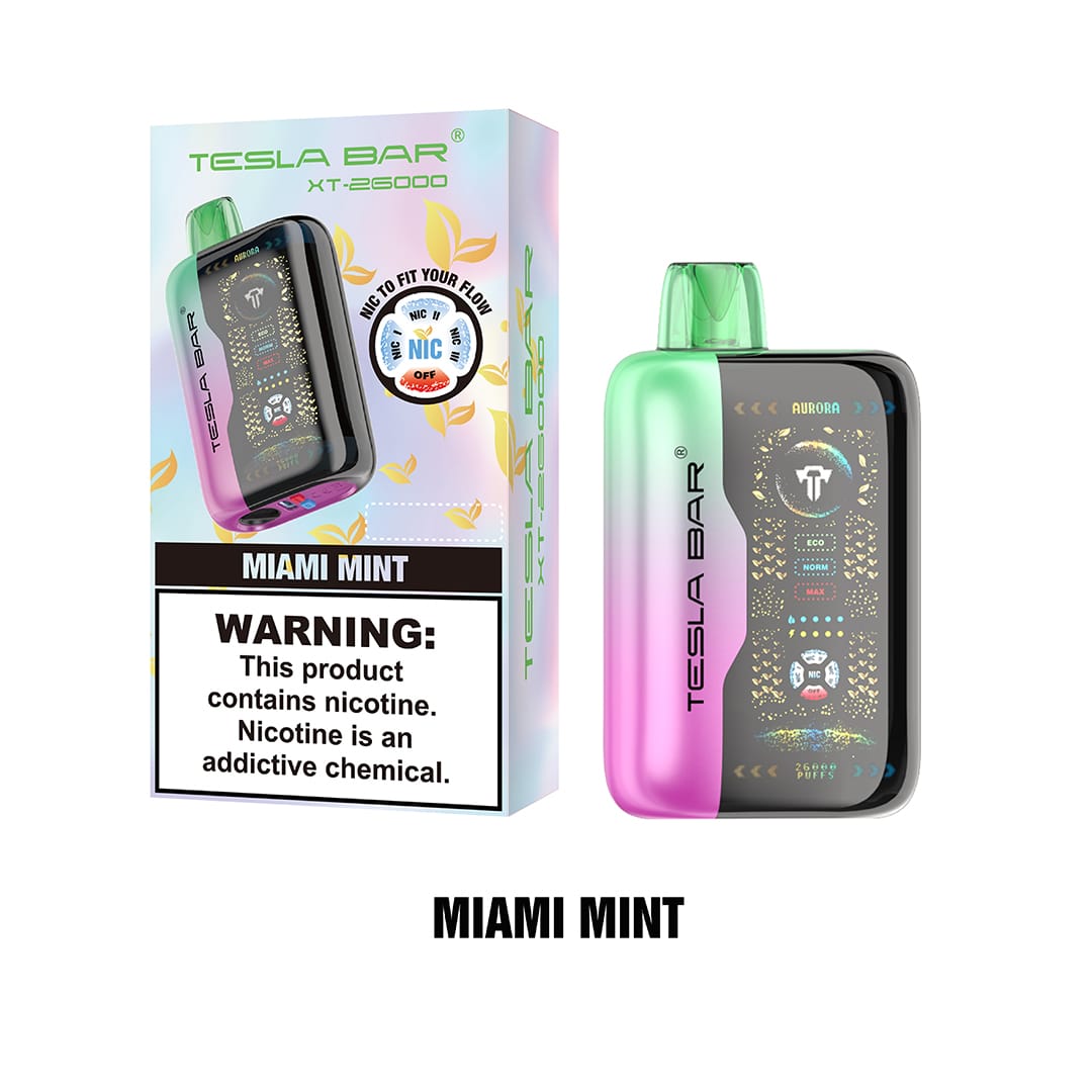 TESLA Bar XT-26000 Miami Mint Ice Nic Control 50mg