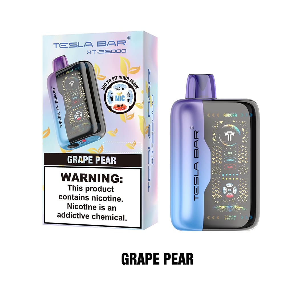 TESLA Bar XT-26000 Grape Pear Ice Nic Control 50mg