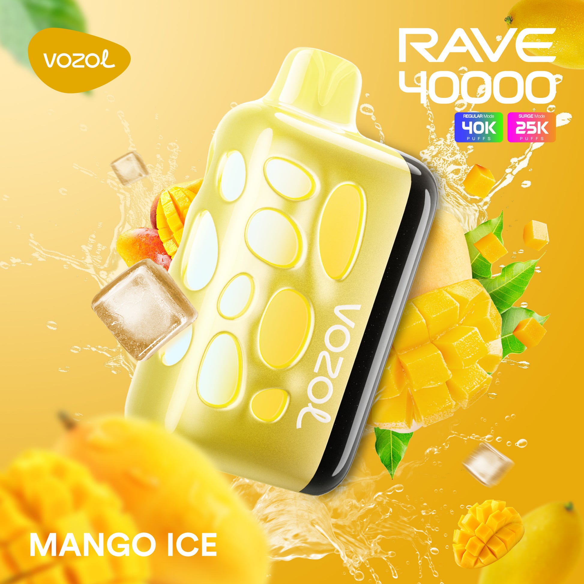 VOZOL Rave 40k Puff 5% – Mango Ice