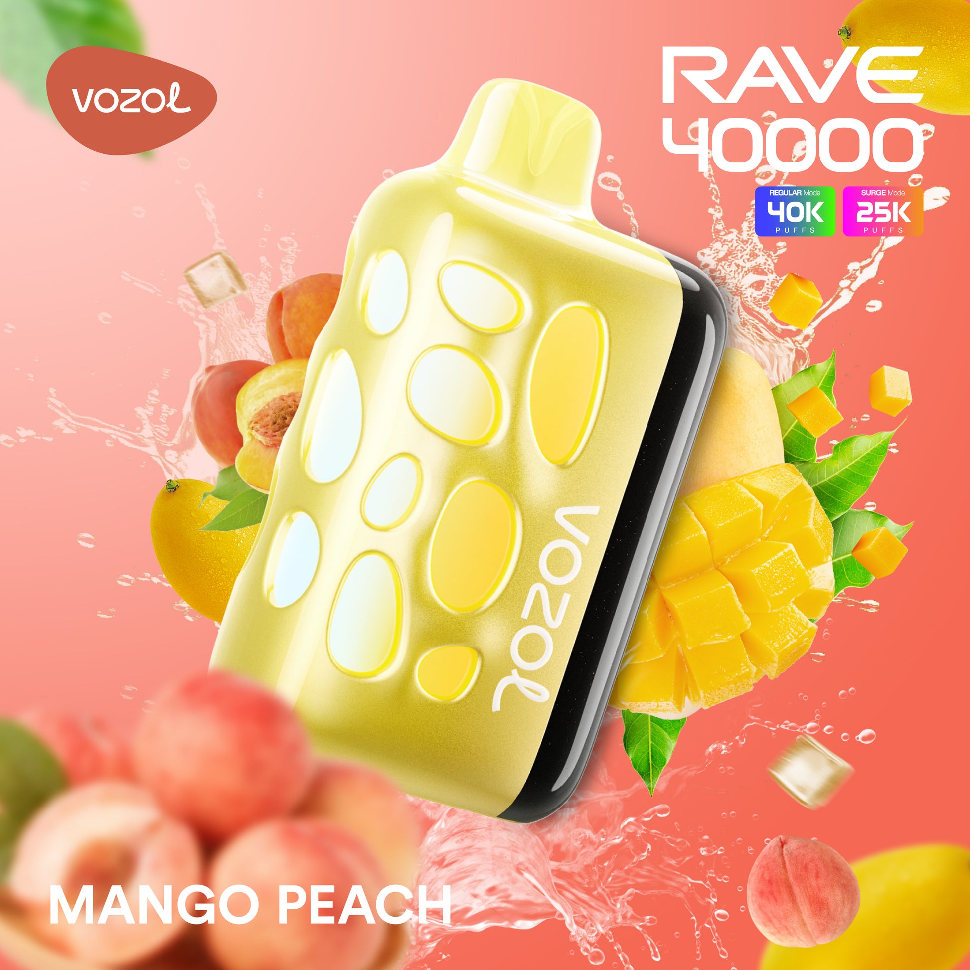 VOZOL Rave 40k Puff 5% – Mango Peach
