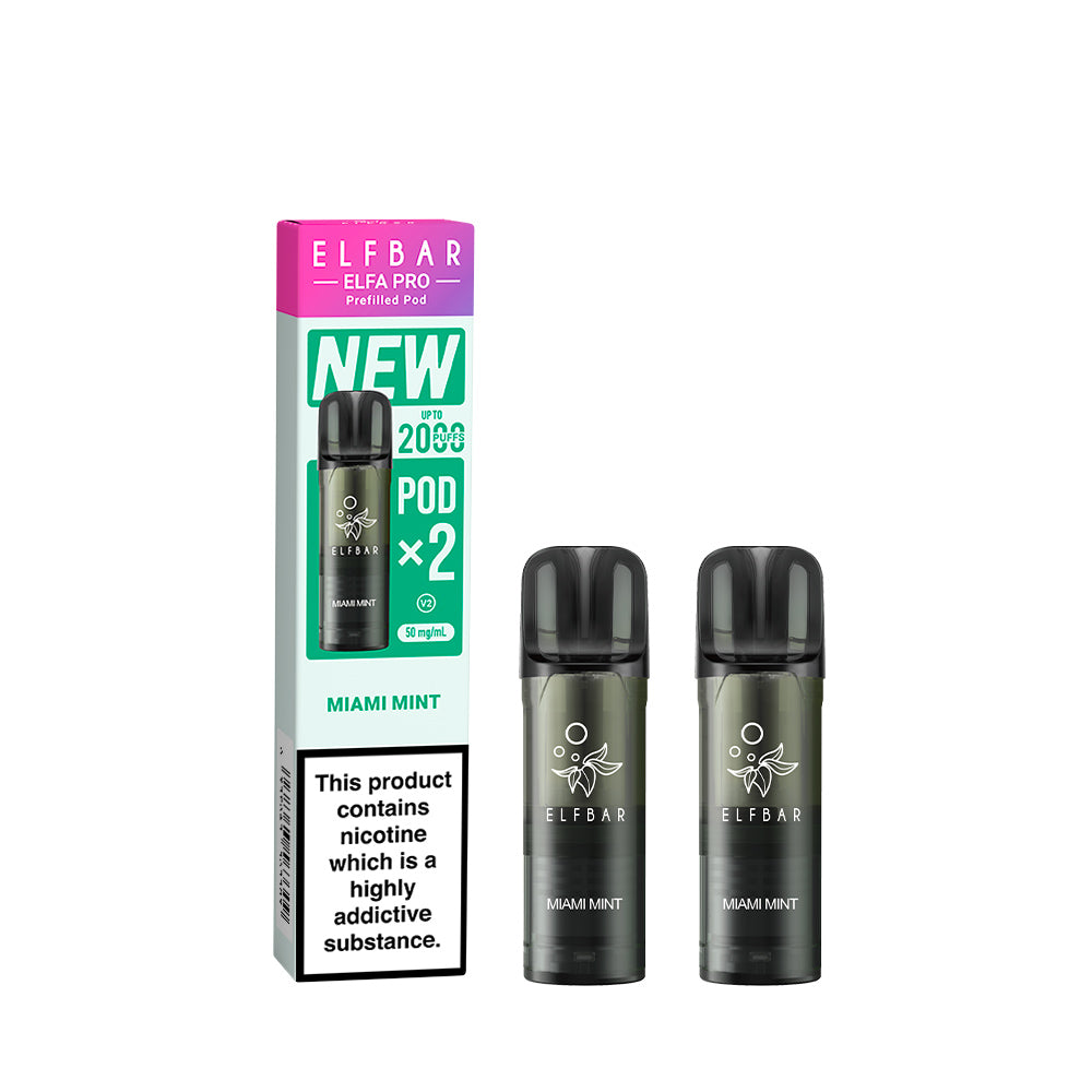 ELF BAR - Elfa Master Pod 2x2000 Puff - MIAMI MINT 5%
