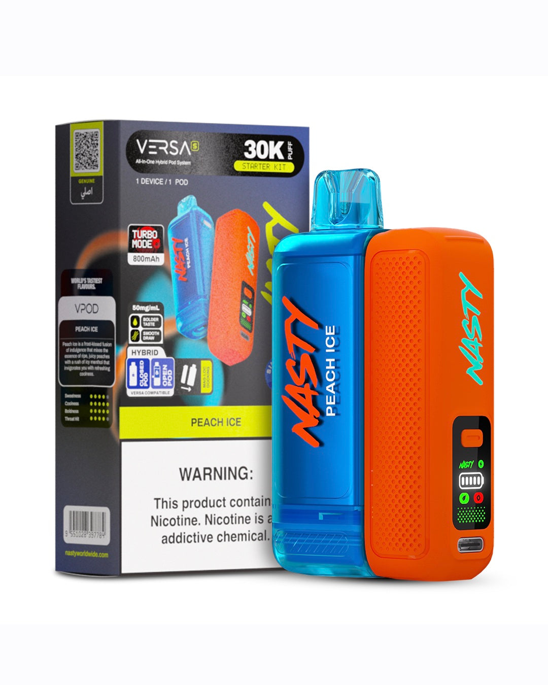 Nasty Versa 30k Kit - Peach Ice 5%