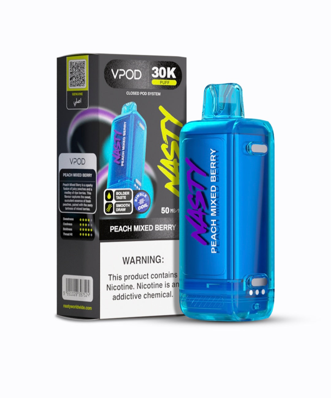 Nasty Versa 30k Pod - Peach Mixed Berry 5%