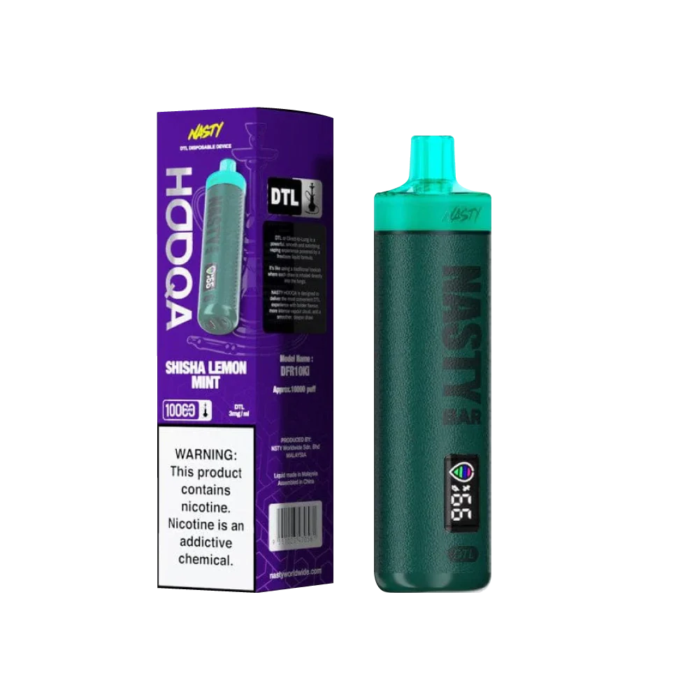 Nasty Hooqa DTL 10000 3mg - Shisha Lemon Mint