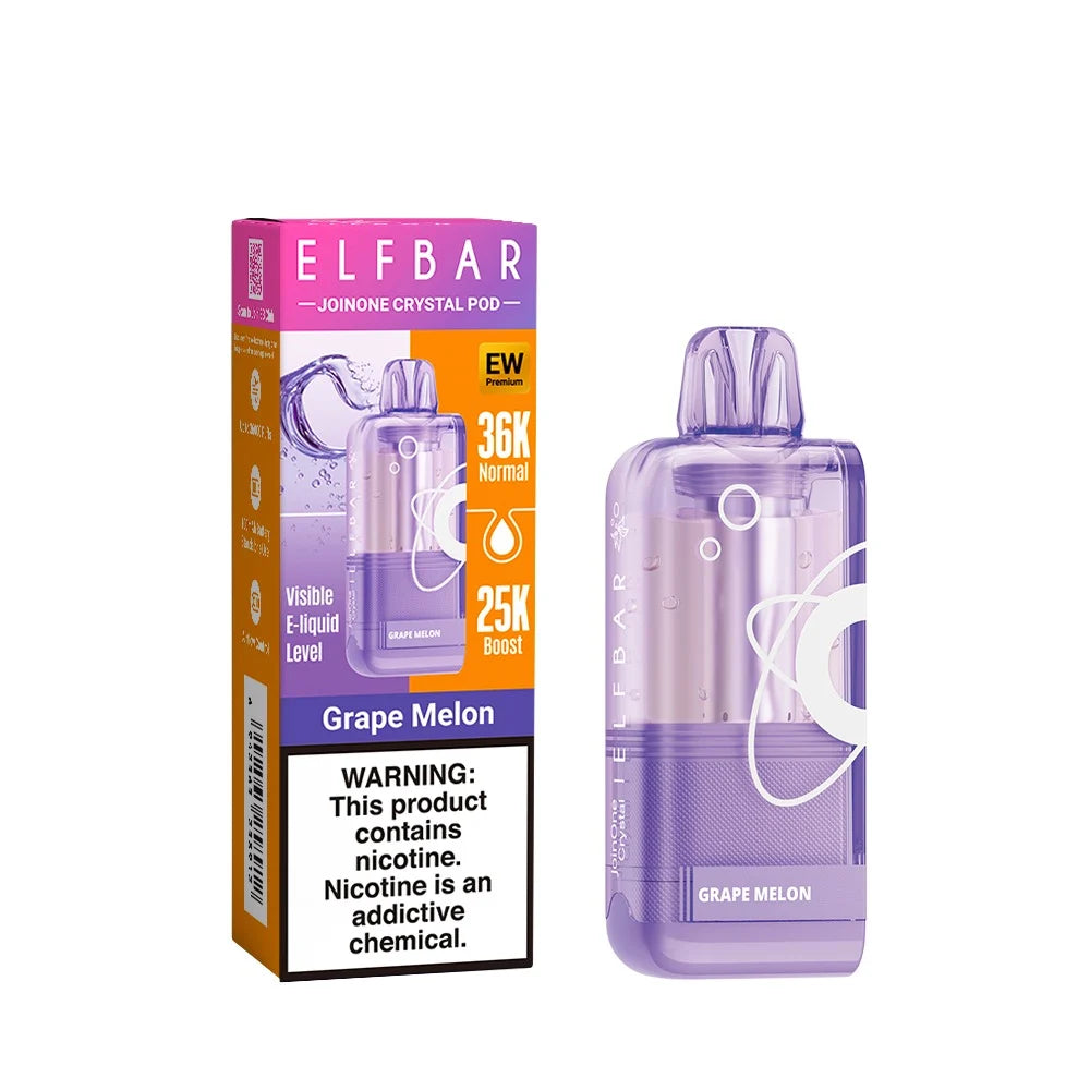 Elfbar Ew36 000 Premium Replacement Pod 5% - Grape Melon