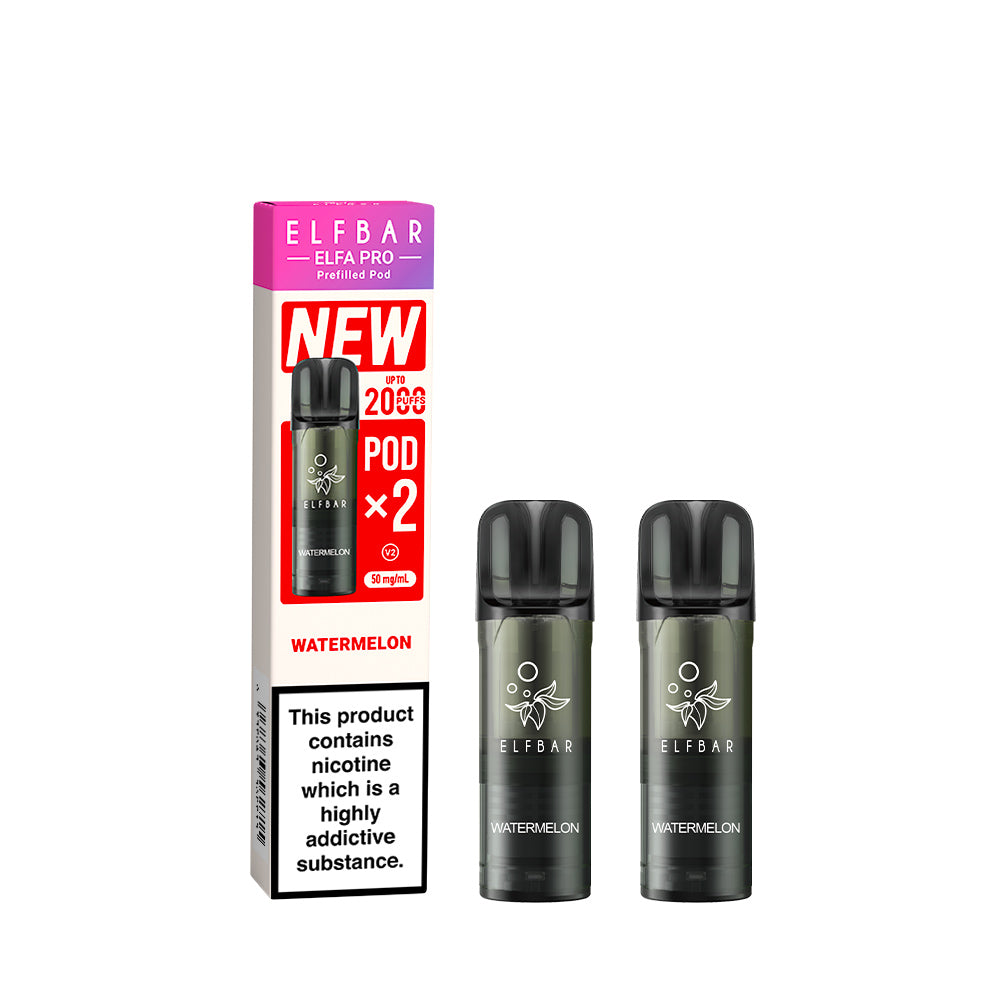 ELF BAR - Elfa Master Pod 2x2000 Puff - WATERMELON 5% Flavour World SA (PTY) LTD ELF BAR - Elfa Master Pod 2x2000 Puff - WATERMELON 5% Flavour World SA (PTY) LTD