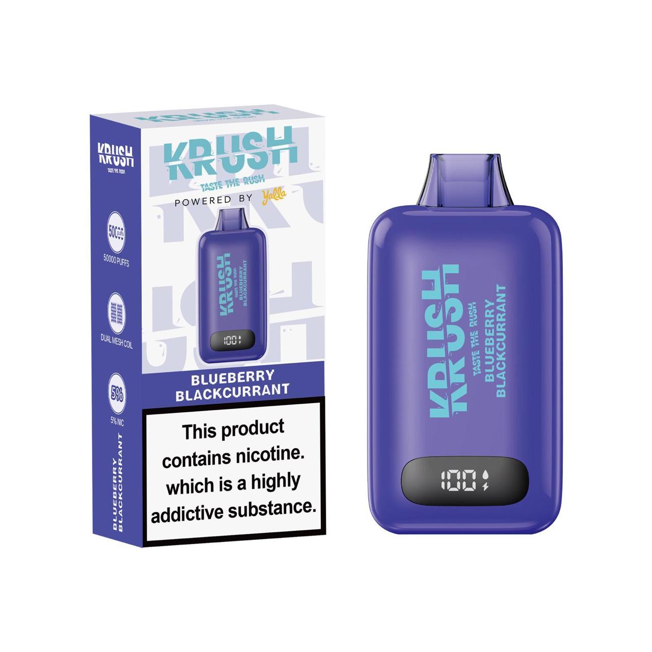 Krush 50k Puff 5% – Blueberry Blackcurrant