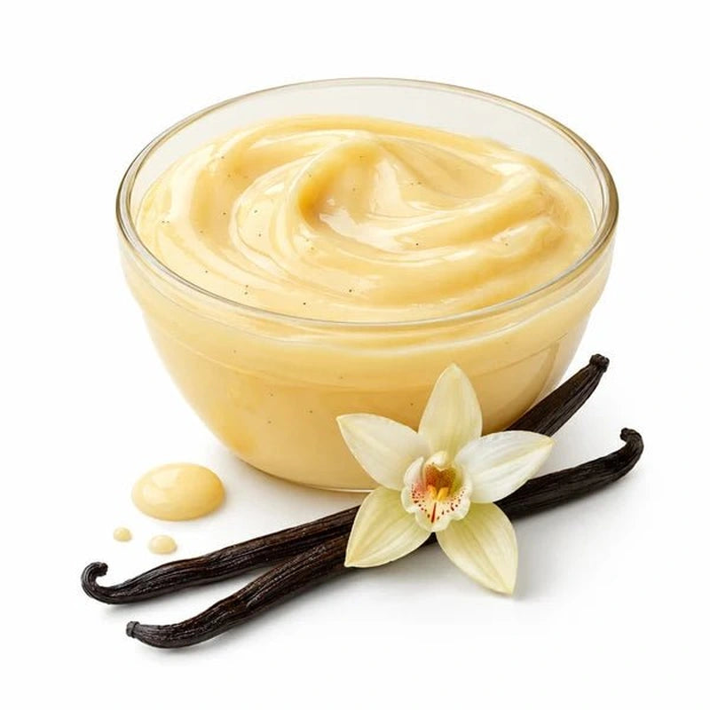 Capella Creamy Vanilla Custard flavoring in a bottle from Capella Flavour Concentrates, designed for baking and dessert recipes.