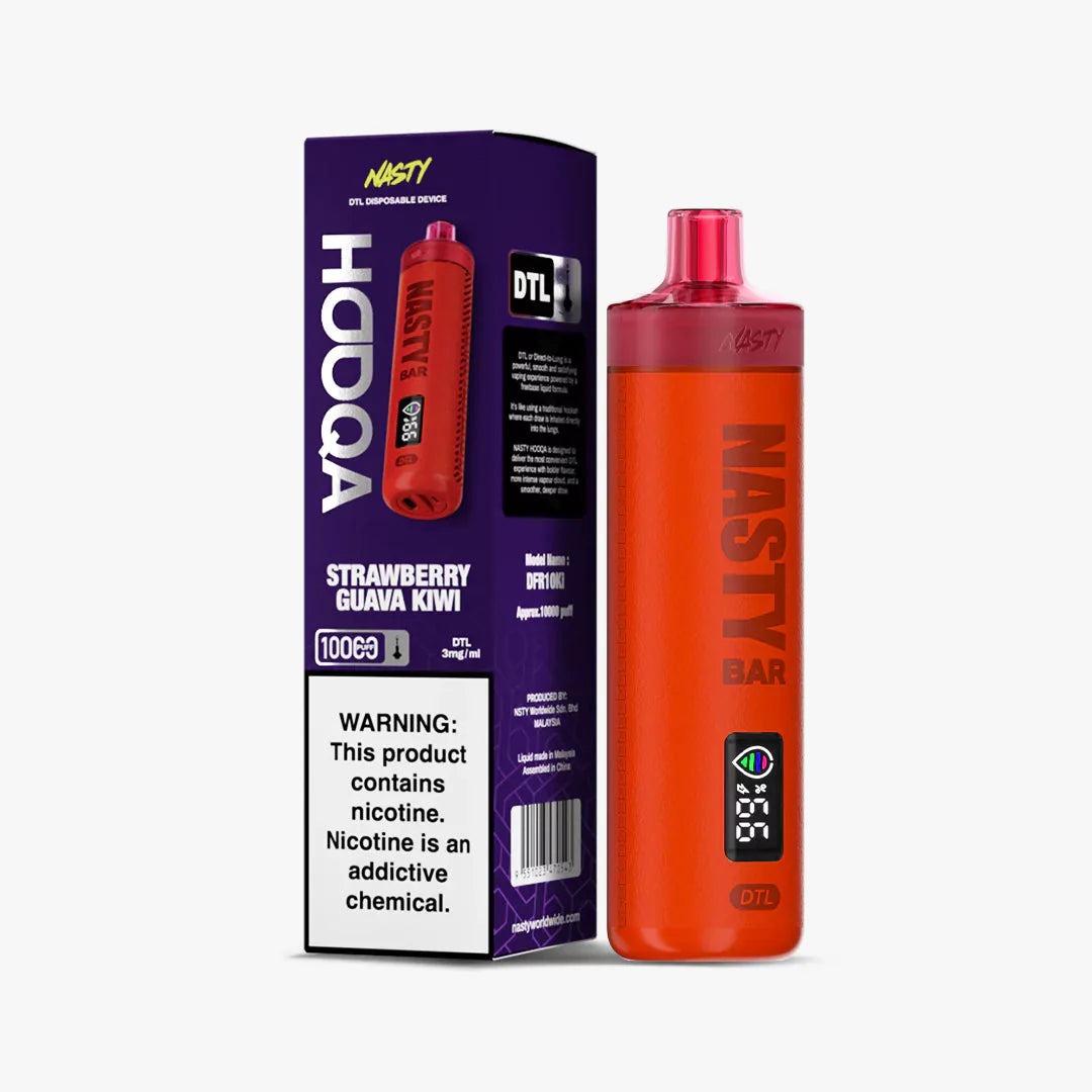Nasty Hooqa DTL 10000 3mg - Strawberry Kiwi Guava