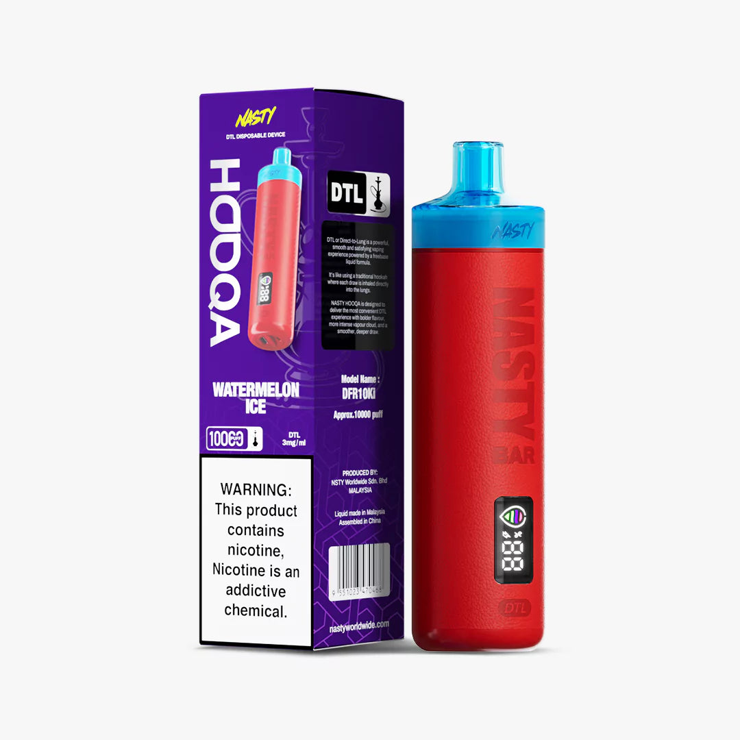 Nasty Hooqa DTL 10000 3mg - Watermelon Ice