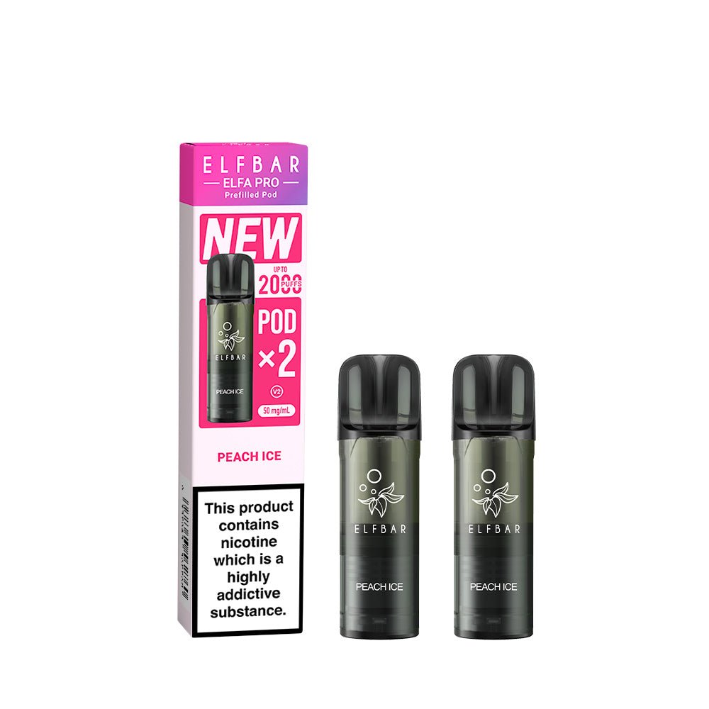 ELF BAR - Elfa Master Pod 2x2000 Puff - PEACH ICE 5% - Flavour World SA