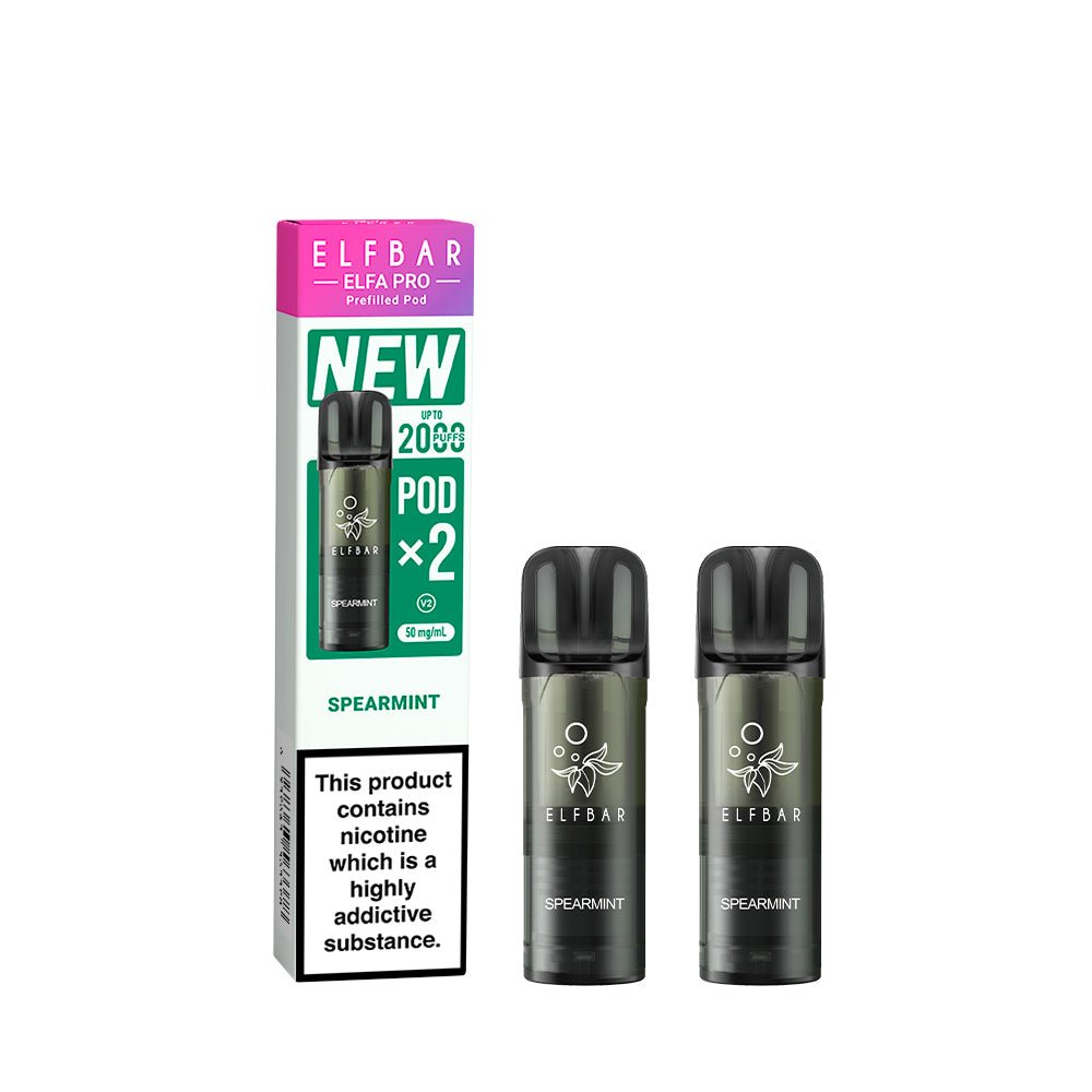ELF BAR - Elfa Master Pod 2x2000 Puff - SPEARMINT MINT 5% - Flavour World SA