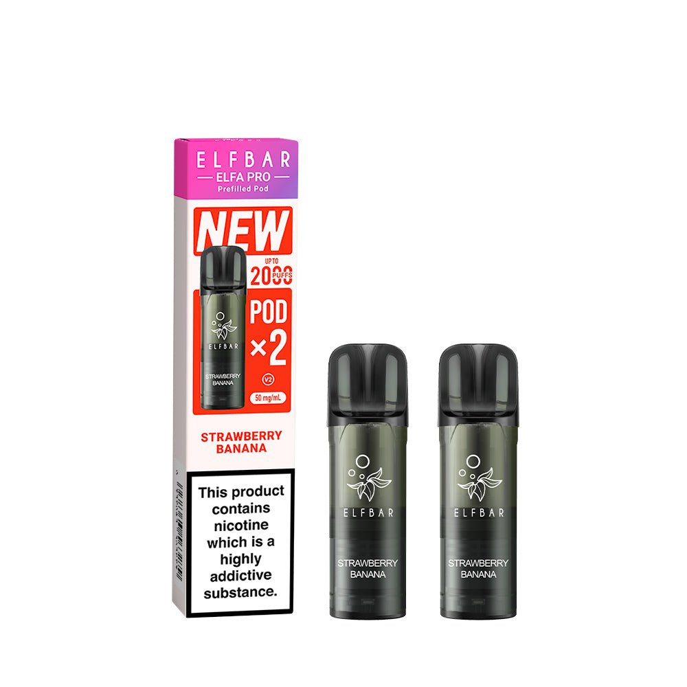 ELF BAR - Elfa Master Pod 2x2000 Puff - STRAWBERRY BANANA 5% - Flavour World SA
