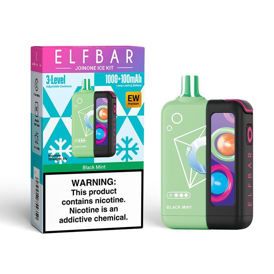 Elf Bar EW 16000 Premium Black Mint kit - 5% - Flavour World SA