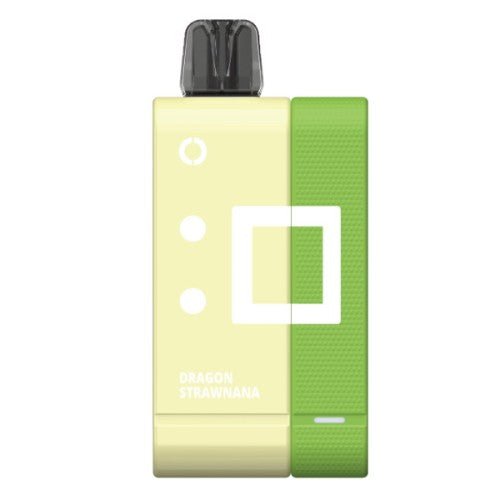 Elf Bar EW 9000 Dragon Strawnana Pod and Battery Kit with 5% nicotine, featuring a colorful dragon fruit and banana flavor design.