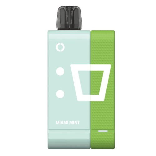 Elf Bar EW 9000 Miami Mint POD and battery kit with sleek design and vibrant mint flavor, ideal for vaping.