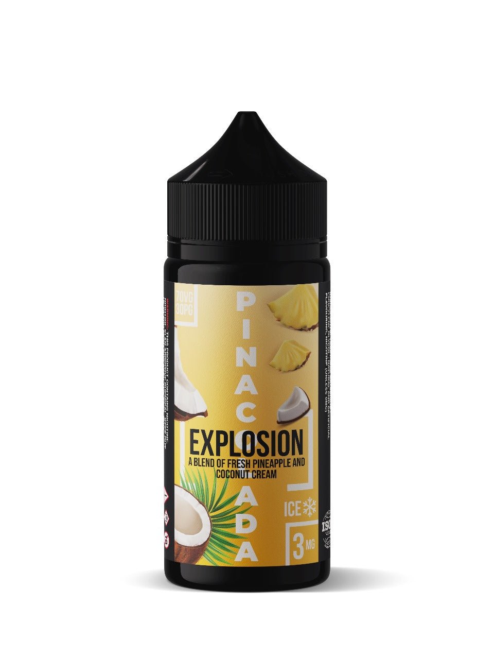 Explosion E liquid 120ML 3MG - Pina Colada Juice incl VG & Nic shot - Flavour World SA (PTY) LTD
