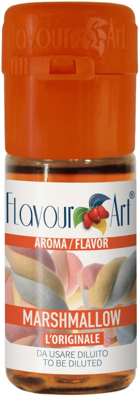 Flavor Art FA Marshmallow Flavour bottle, a sweet vanilla and marshmallow flavoring for e-liquid mixes and culinary uses.