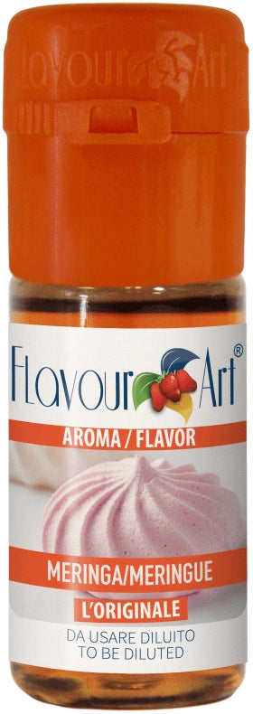 Flavor Art FA Meringue flavor concentrate in a small bottle, used for adding a meringue flavor to e-liquids or culinary creations.