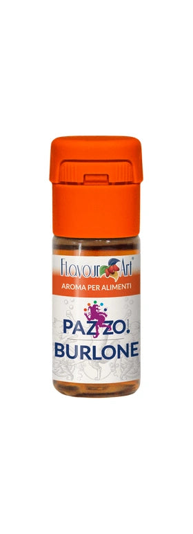 Flavor Art FA Pazzo Joker concentrated flavor in a small bottle, showcasing vibrant packaging and branding.