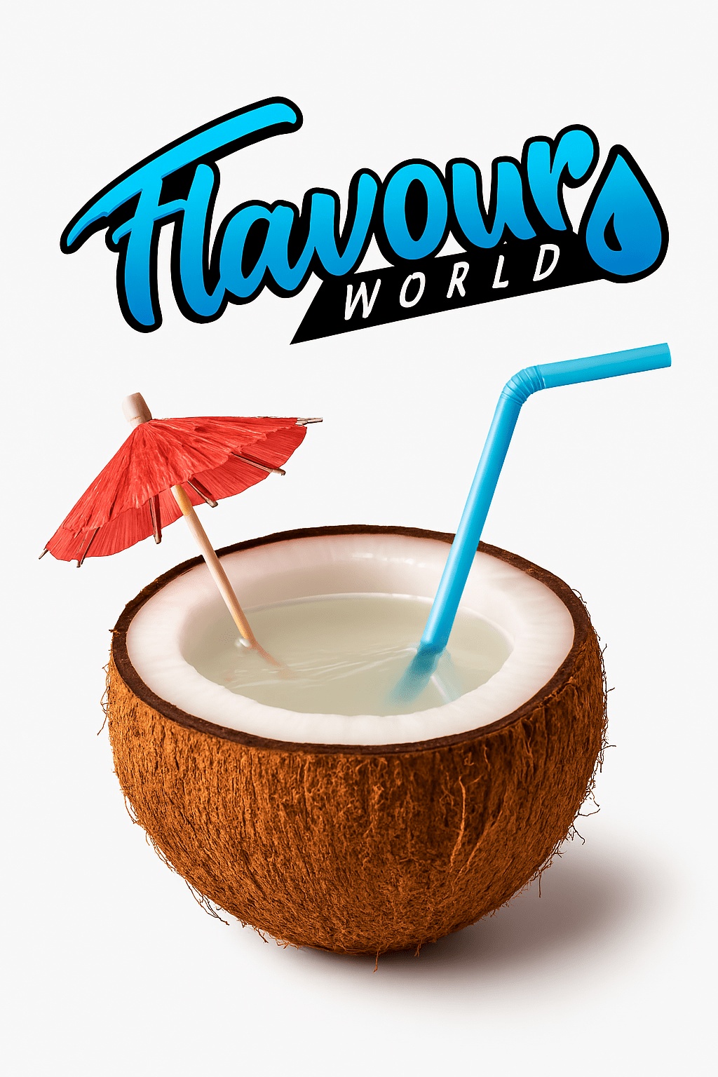 FSA Malaysian Coconut Water from Flavour World SA's 2025 Collection in a clear, refreshing bottle with tropical branding.
