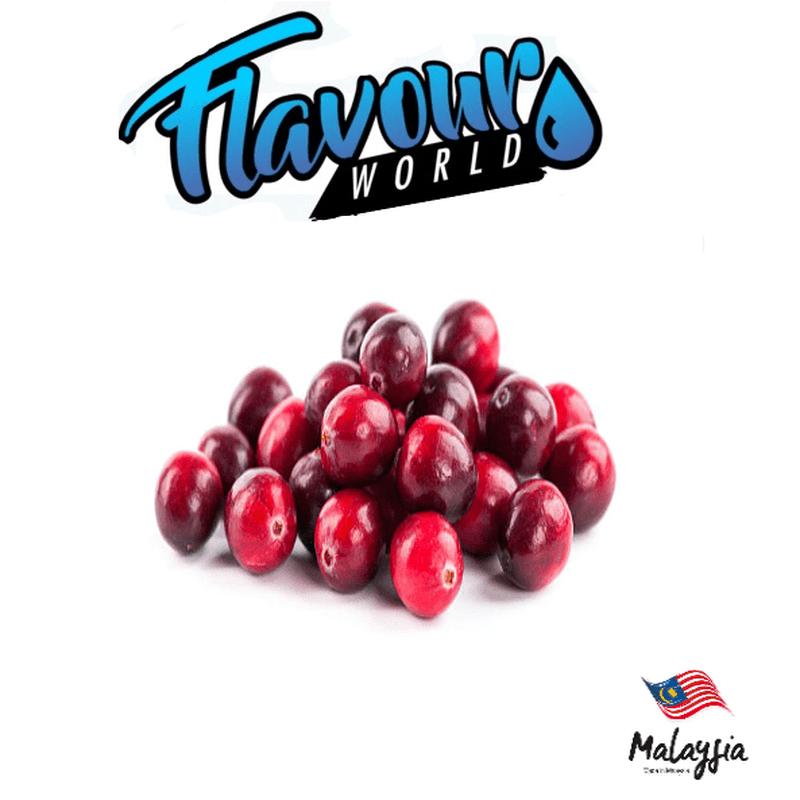 FSA Malaysian Cranberry Red Type from the 2025 Collection by Flavour World SA, vibrant red berries in a clear container.