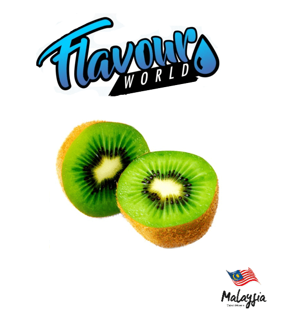 Fresh Malaysian kiwi fruit from FSA by Flavour World SA, showcasing vibrant green flesh and fuzzy brown skin.