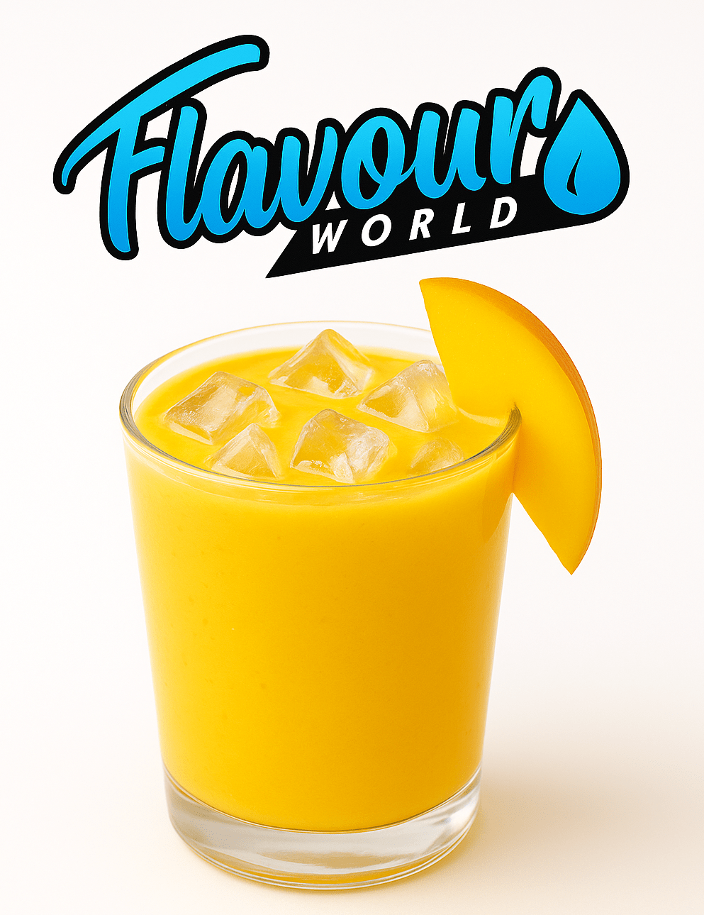 FSA Malaysian Mango Lassi from Flavour World SA, showcasing a refreshing mango yogurt drink in a clear glass.