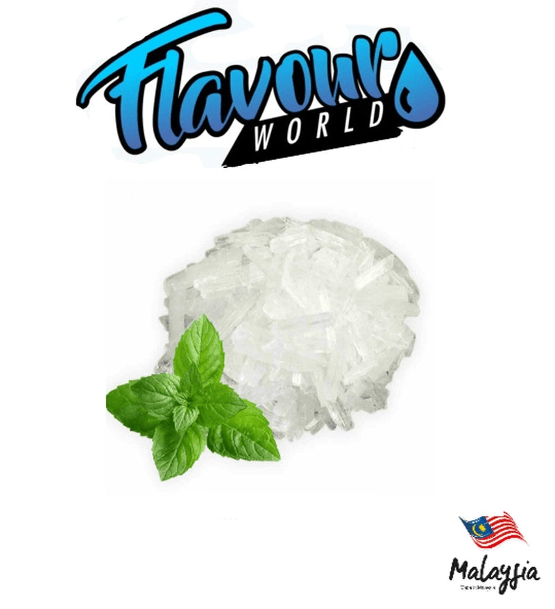 FSA Malaysian Menthol flavor in a container, showcasing fresh menthol leaves and packaging from Flavour World SA.