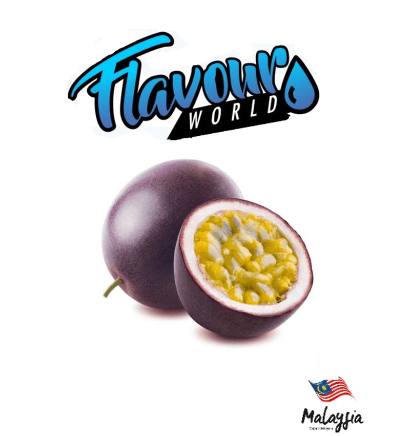 Fresh Malaysian passion fruit by FSA, showing vibrant yellow exterior and juicy interior with seeds.