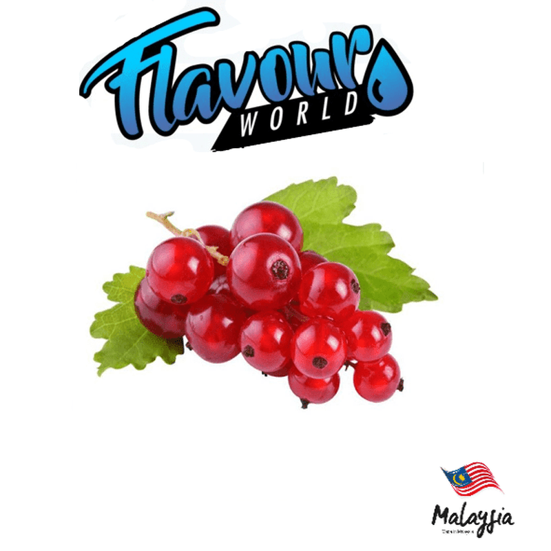 Fresh Malaysian redcurrants from the 2025 collection by Flavour World SA, shown in a close-up image with vibrant red berries.
